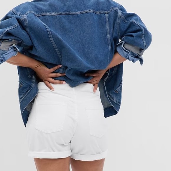 GAP White 5” Mid Rise Girlfriend Denim Shorts/NWT/Size 27/4 - Picture 4 of 15